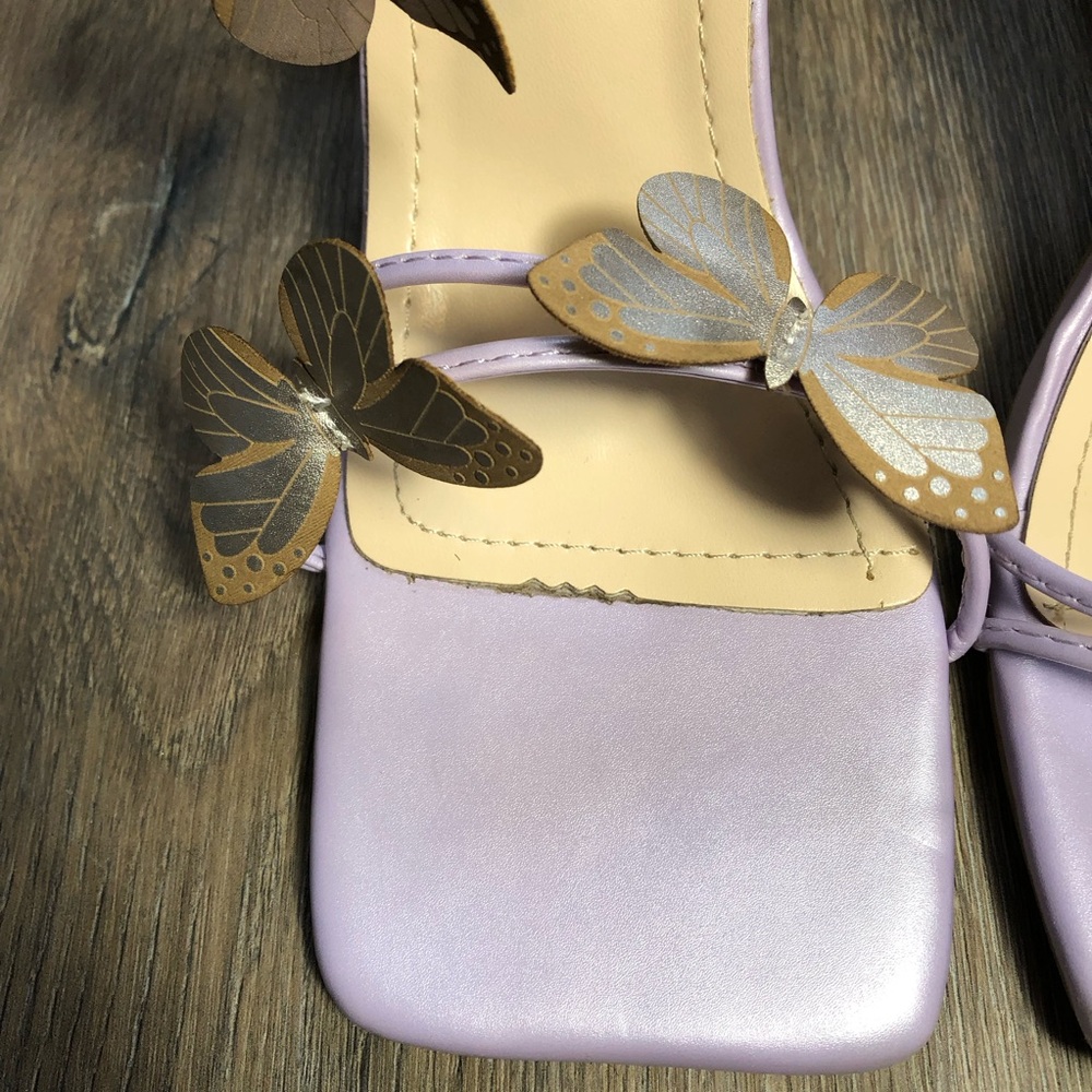 Lavender Butterfly Embellished Heels - Picture 11 of 15